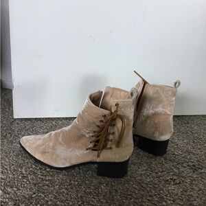Light Pink Suede Boots